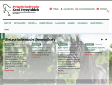 Tablet Screenshot of koniefryzyjskie.org.pl